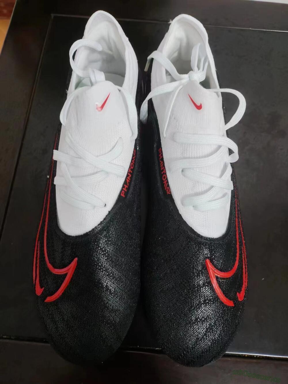 Men's Nike Phantom GX Elite FG Firm Ground Low-Tops Football Boots - Black/White/Red
