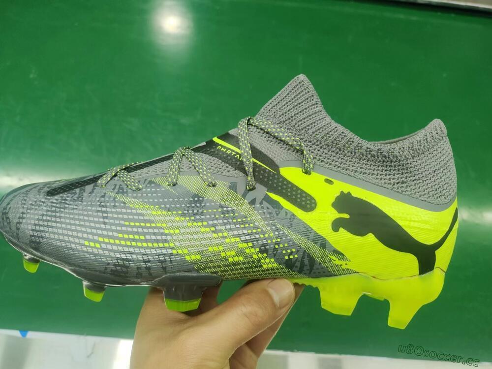 Men's Puma Future 7 Ultimate FG Firm Ground Low-Tops Football Boots - Grey/Yellow/Black