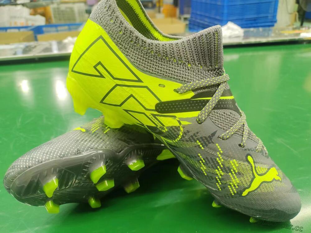 Men's Puma Future 7 Ultimate FG Firm Ground Low-Tops Football Boots - Grey/Yellow/Black