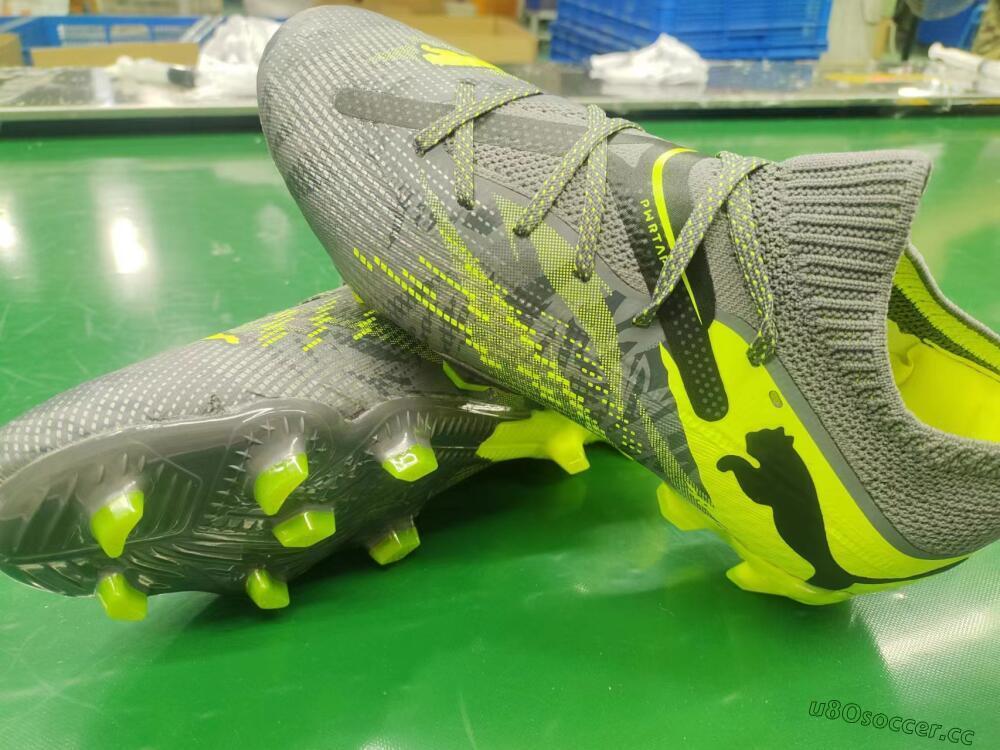Men's Puma Future 7 Ultimate FG Firm Ground Low-Tops Football Boots - Grey/Yellow/Black