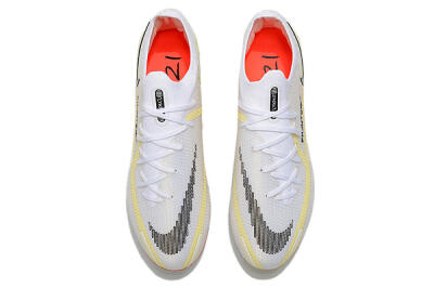 Men's Nike Phantom GT 2 Elite FG Firm Ground Low-Tops Football Boots - White/Yellow/Black