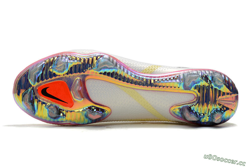 Men's Nike Phantom GT 2 Elite FG Firm Ground Low-Tops Football Boots - White/Yellow/Black 6