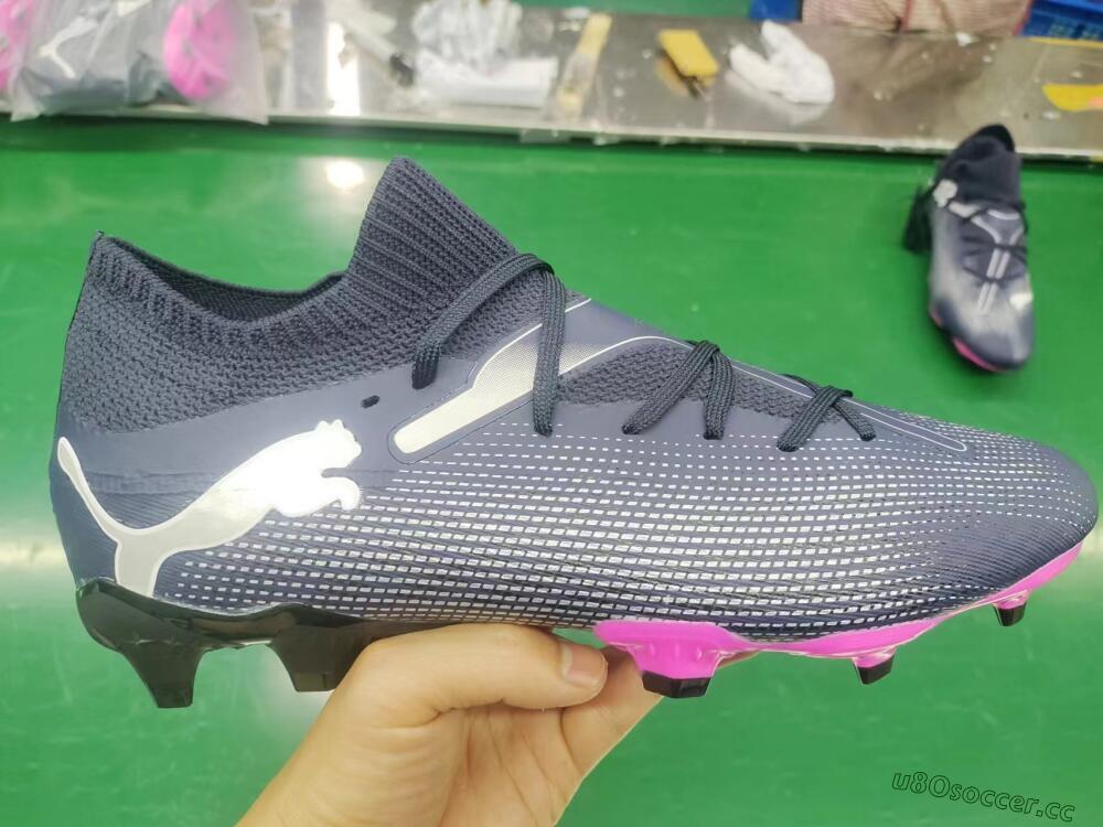 Men's Puma Future Ultimate 2024 FG Firm Ground Low-Tops Football Boots - Blue/Silver/Pink