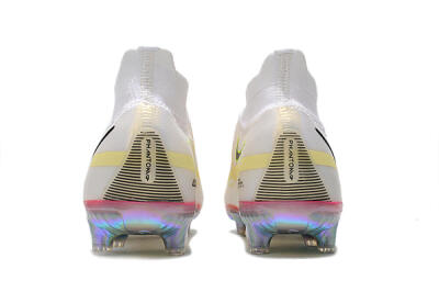 Men's Nike Phantom GT 2 Elite DF FG Firm Ground High-Tops Football Boots - White/Yellow/Black