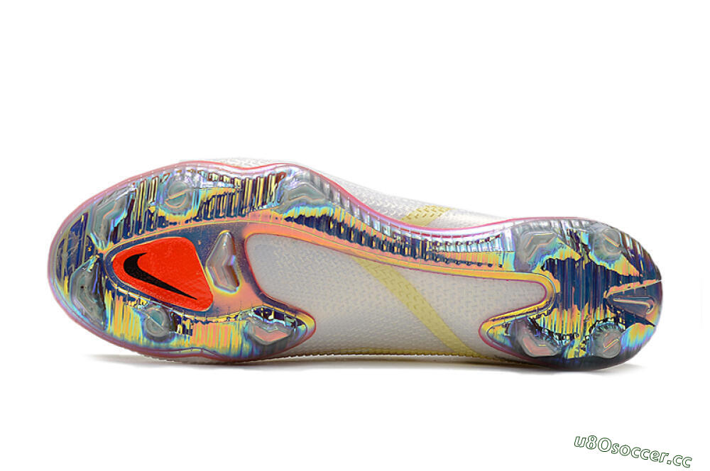 Men's Nike Phantom GT 2 Elite DF FG Firm Ground High-Tops Football Boots - White/Yellow/Black 6