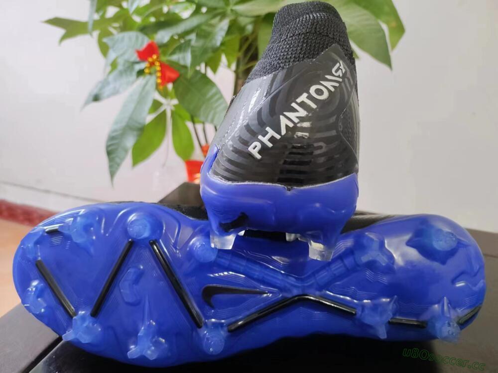 Men's Nike Phantom GX Elite FG Firm Ground Low-Tops Football Boots - Black/Grey/Blue