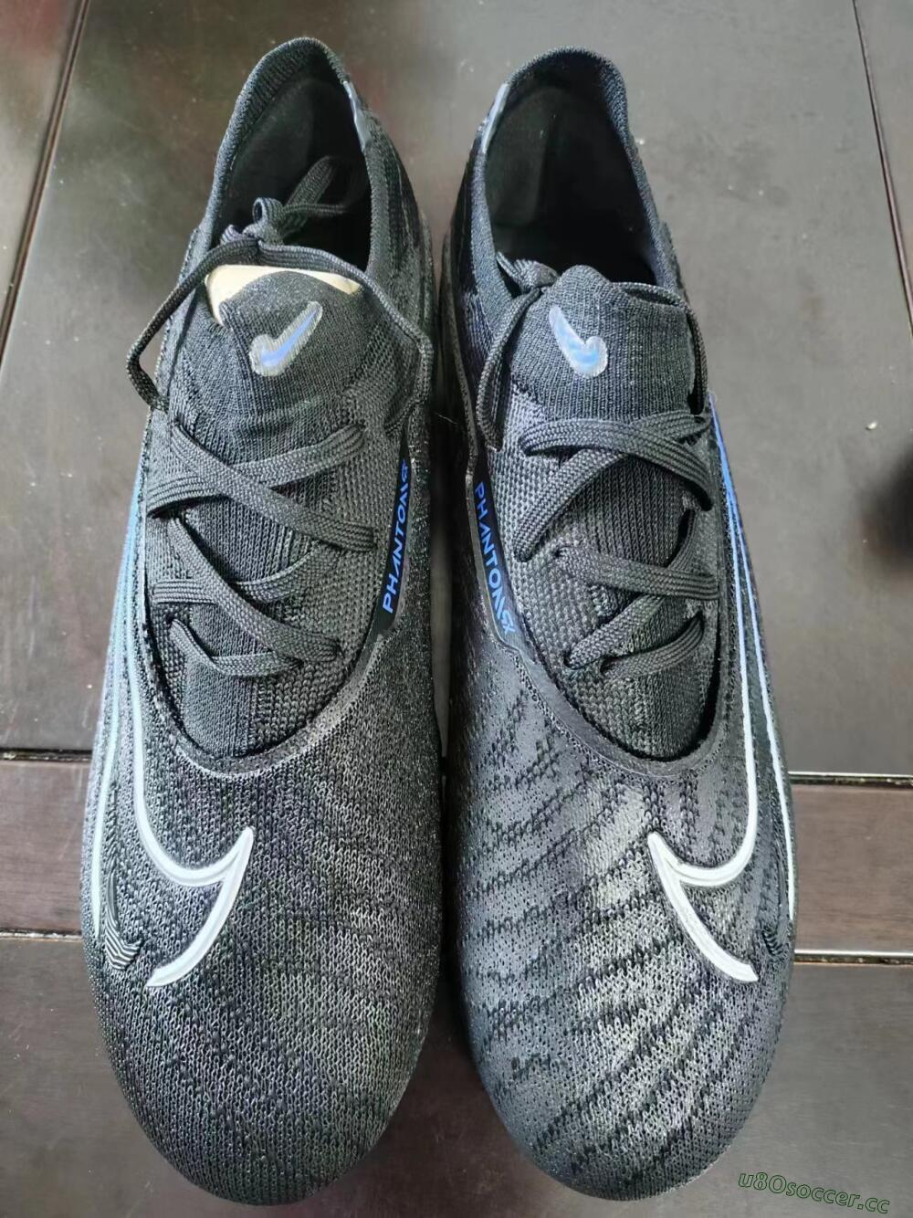 Men's Nike Phantom GX Elite FG Firm Ground Low-Tops Football Boots - Black/Grey/Blue