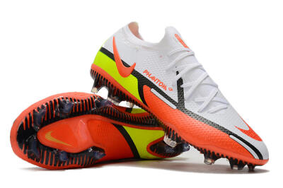 Men's Nike Phantom GT 2 Elite FG Firm Ground Low-Tops Football Boots - White/Red/Green