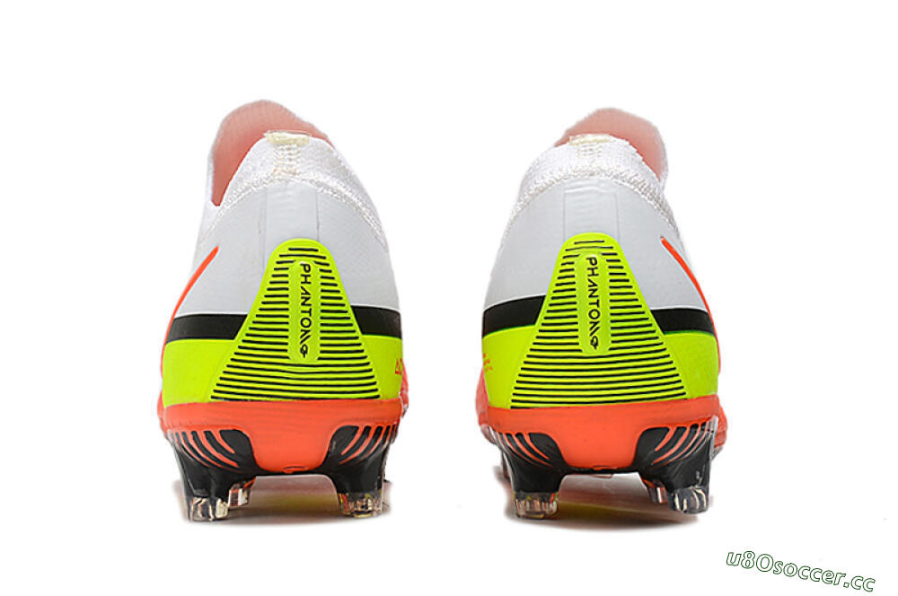 Men's Nike Phantom GT 2 Elite FG Firm Ground Low-Tops Football Boots - White/Red/Green 5