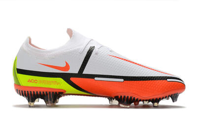 Men's Nike Phantom GT 2 Elite FG Firm Ground Low-Tops Football Boots - White/Red/Green