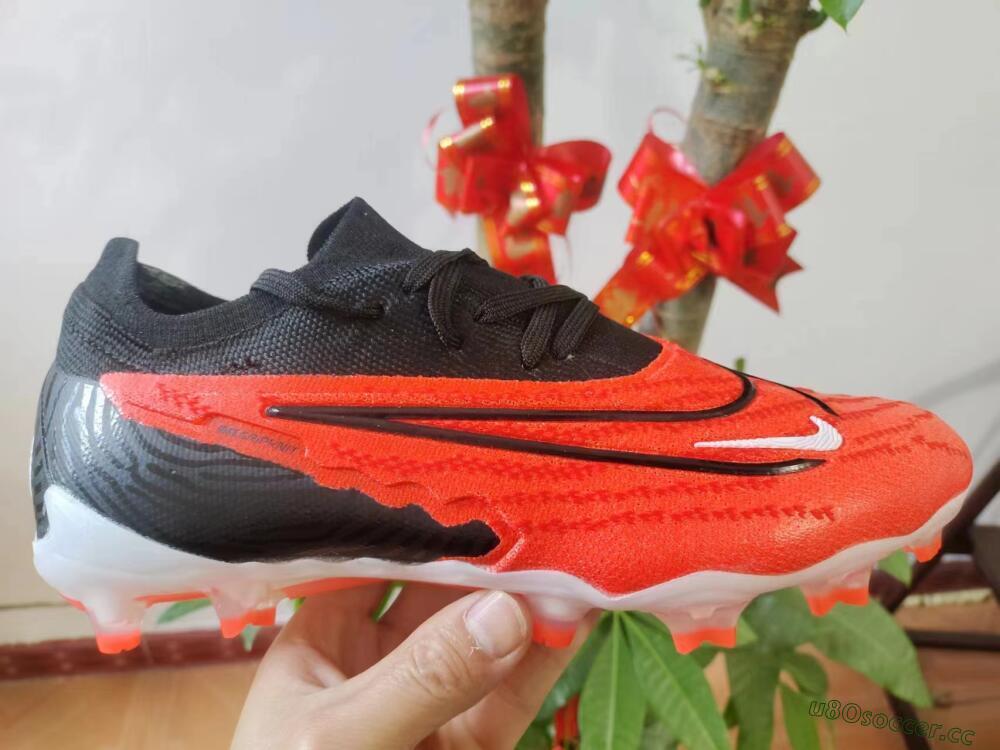 Men's Nike Phantom GX Elite FG Firm Ground Low-Tops Football Boots - Red/Black/White