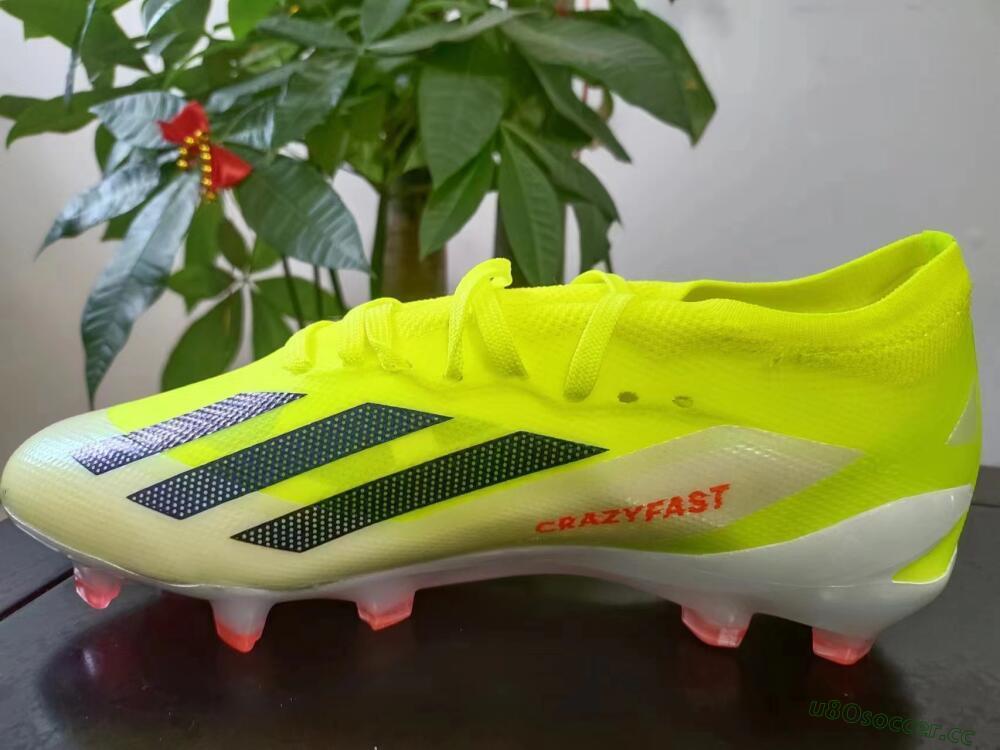 Men's Adidas X Crazyfast.1 FG Firm Ground Low-Tops Football Boots - Yellow/Black/Orange