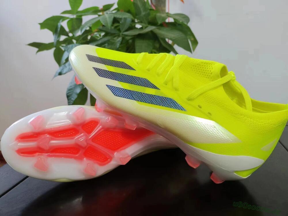 Men's Adidas X Crazyfast.1 FG Firm Ground Low-Tops Football Boots - Yellow/Black/Orange