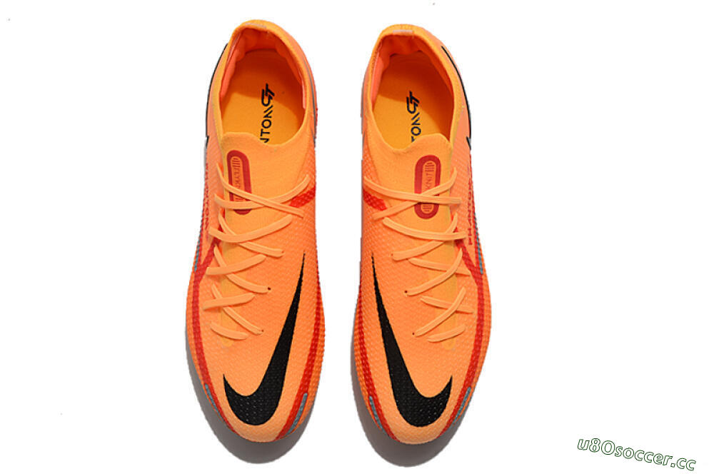Men's Nike Phantom GT 2 Elite FG Firm Ground Low-Tops Football Boots - Orange/Black 4