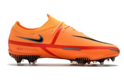 Men's Nike Phantom GT 2 Elite FG Firm Ground Low-Tops Football Boots - Orange/Black