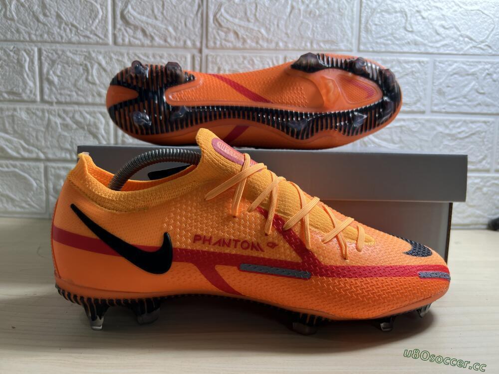 Men's Nike Phantom GT 2 Elite FG Firm Ground Low-Tops Football Boots - Orange/Black