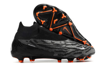 Men's Nike Phantom GX Elite DF FG Firm Ground High-Tops Football Boots - Black/White