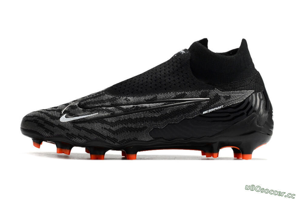 Men's Nike Phantom GX Elite DF FG Firm Ground High-Tops Football Boots - Black/White 0
