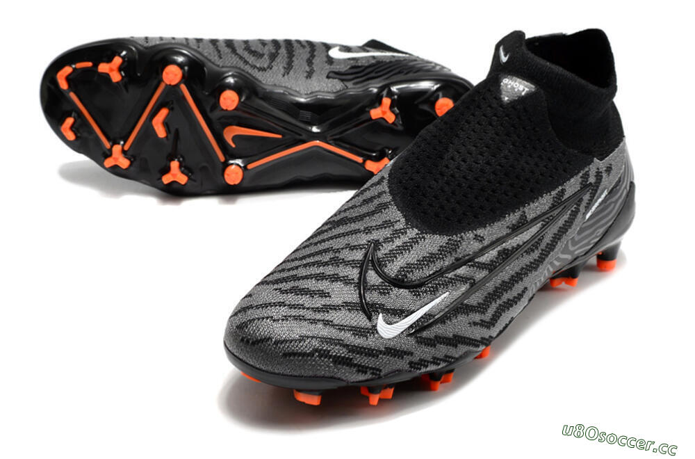 Men's Nike Phantom GX Elite DF FG Firm Ground High-Tops Football Boots - Black/White 3
