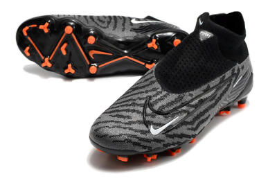 Men's Nike Phantom GX Elite DF FG Firm Ground High-Tops Football Boots - Black/White