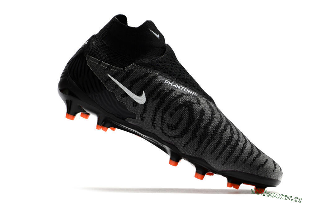 Men's Nike Phantom GX Elite DF FG Firm Ground High-Tops Football Boots - Black/White 4