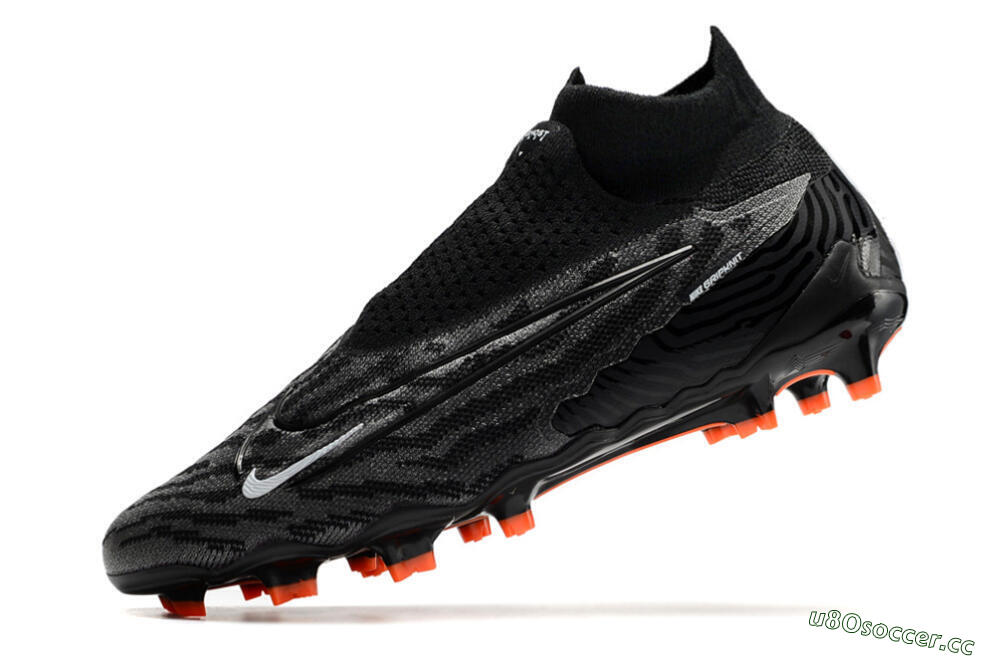 Men's Nike Phantom GX Elite DF FG Firm Ground High-Tops Football Boots - Black/White 5