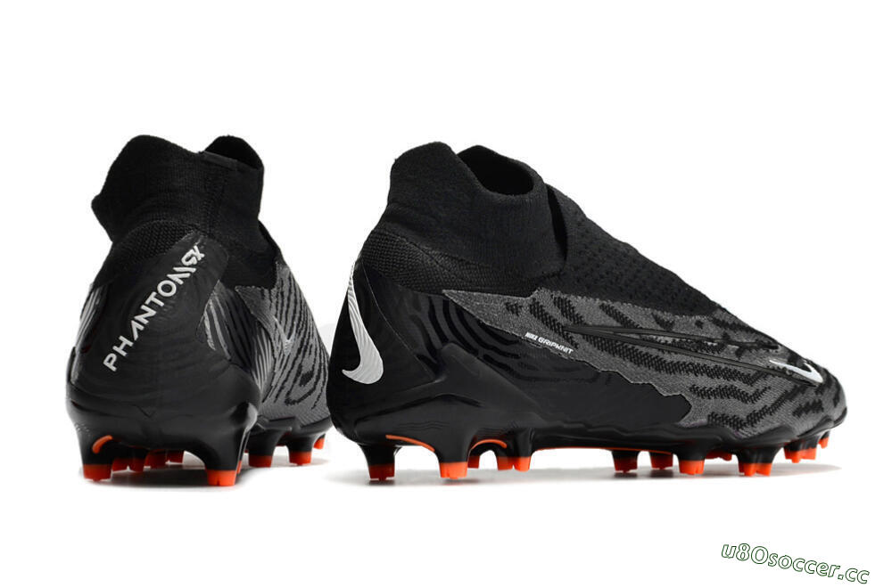 Men's Nike Phantom GX Elite DF FG Firm Ground High-Tops Football Boots - Black/White 6
