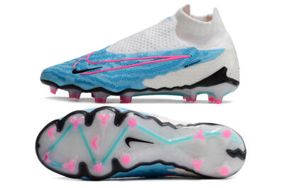Men's Nike Phantom GX Elite DF FG Firm Ground High-Tops Football Boots - Blue/White/Pink