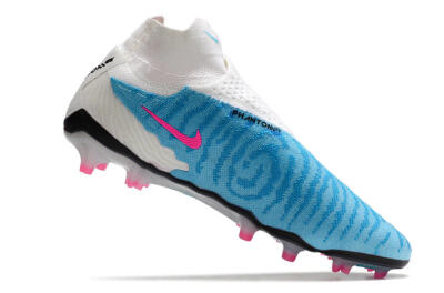 Men's Nike Phantom GX Elite DF FG Firm Ground High-Tops Football Boots - Blue/White/Pink