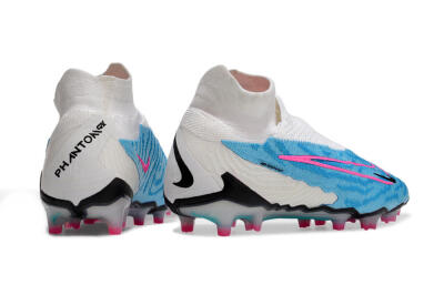 Men's Nike Phantom GX Elite DF FG Firm Ground High-Tops Football Boots - Blue/White/Pink