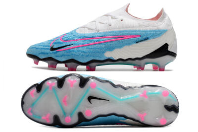 Men's Nike Phantom GX Elite FG Firm Ground Low-Tops Football Boots - Blue/White/Pink