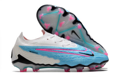 Men's Nike Phantom GX Elite FG Firm Ground Low-Tops Football Boots - Blue/White/Pink