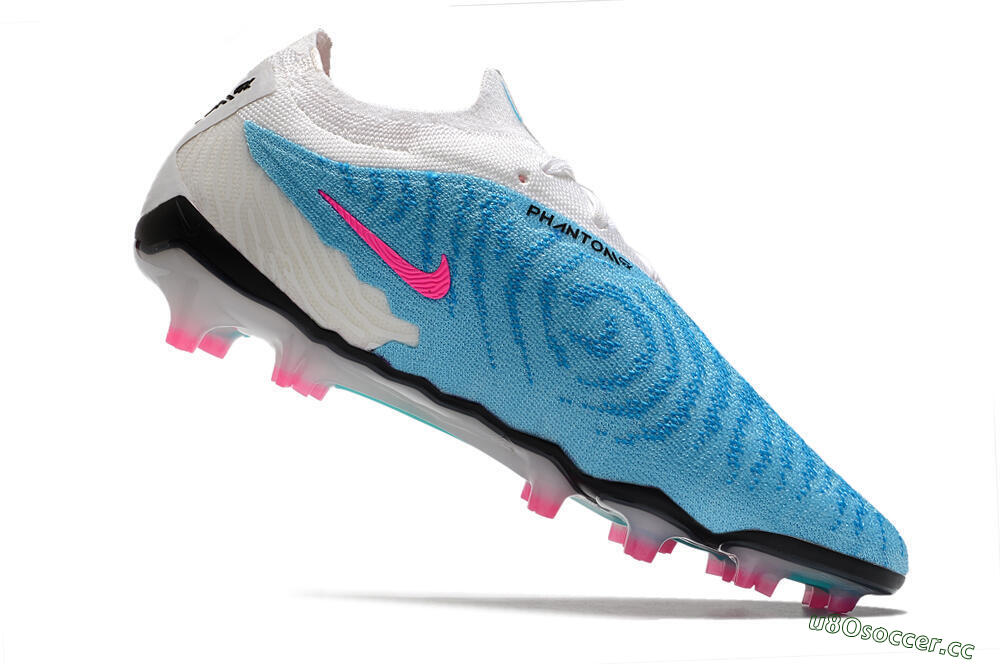 Men's Nike Phantom GX Elite FG Firm Ground Low-Tops Football Boots - Blue/White/Pink 4