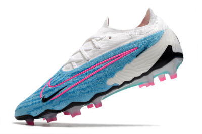 Men's Nike Phantom GX Elite FG Firm Ground Low-Tops Football Boots - Blue/White/Pink