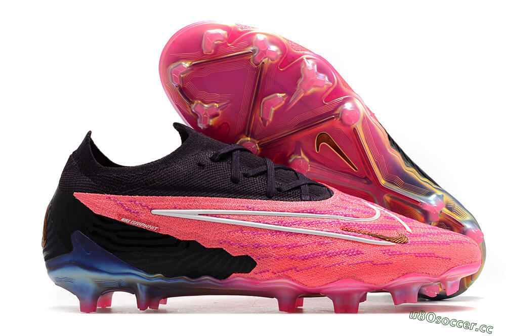Men's Nike Phantom GX Elite FG Firm Ground Low-Tops Football Boots - Pink/Black 2