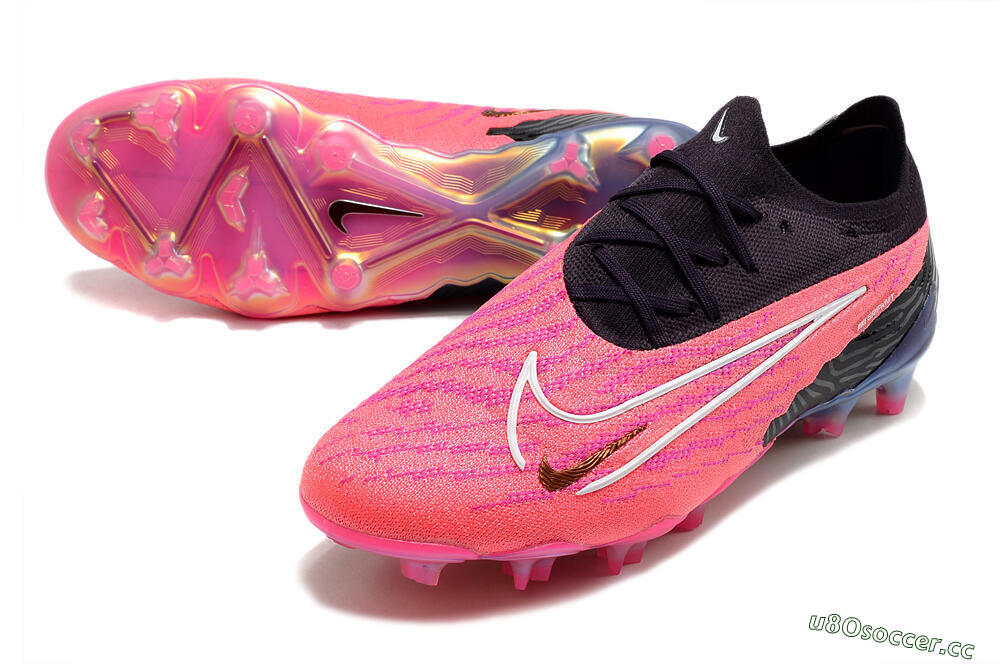 Men's Nike Phantom GX Elite FG Firm Ground Low-Tops Football Boots - Pink/Black 3