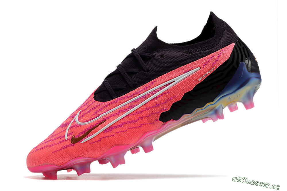 Men's Nike Phantom GX Elite FG Firm Ground Low-Tops Football Boots - Pink/Black 5
