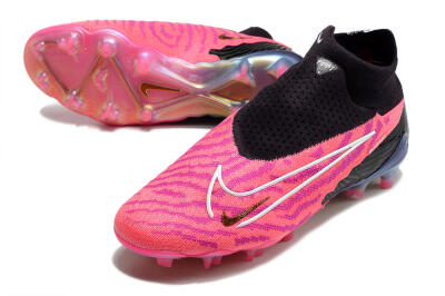 Men's Nike Phantom GX Elite DF Link FG Firm Ground High-Tops Football Boots - Pink/Black