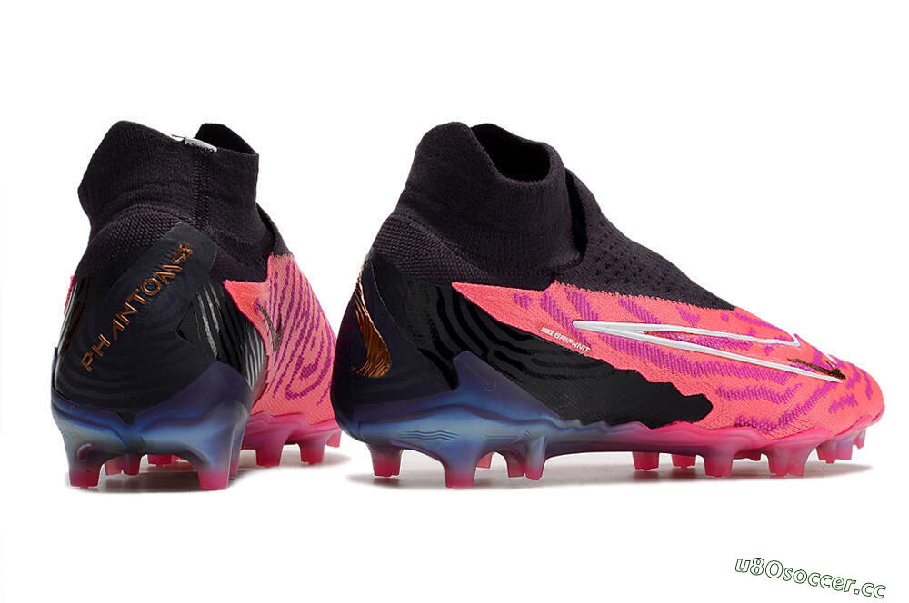 Men's Nike Phantom GX Elite DF Link FG Firm Ground High-Tops Football Boots - Pink/Black 6