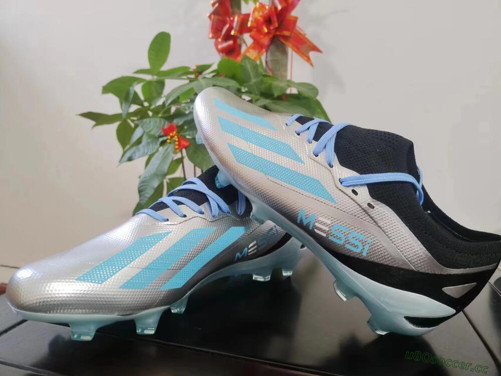 Men's Adidas X Speedportal.1 FG Firm Ground Low-Tops Football Boots - Grey/Blue/Black