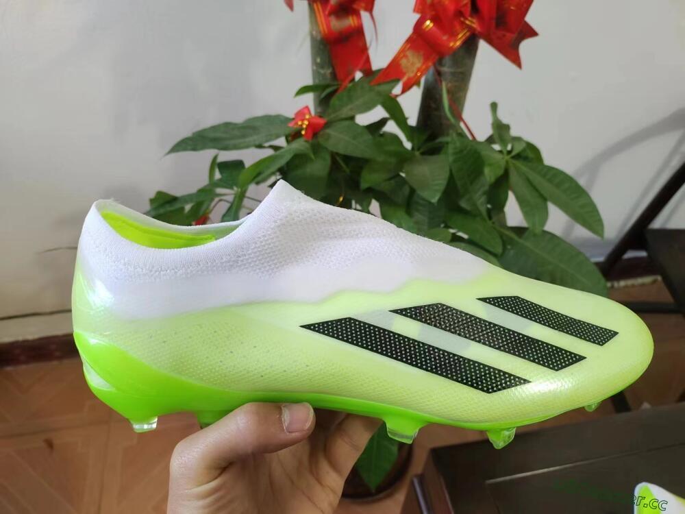 Men's Adidas X Crazyfast.1 LL FG Firm Ground Low-Tops Football Boots - Green/Black/White