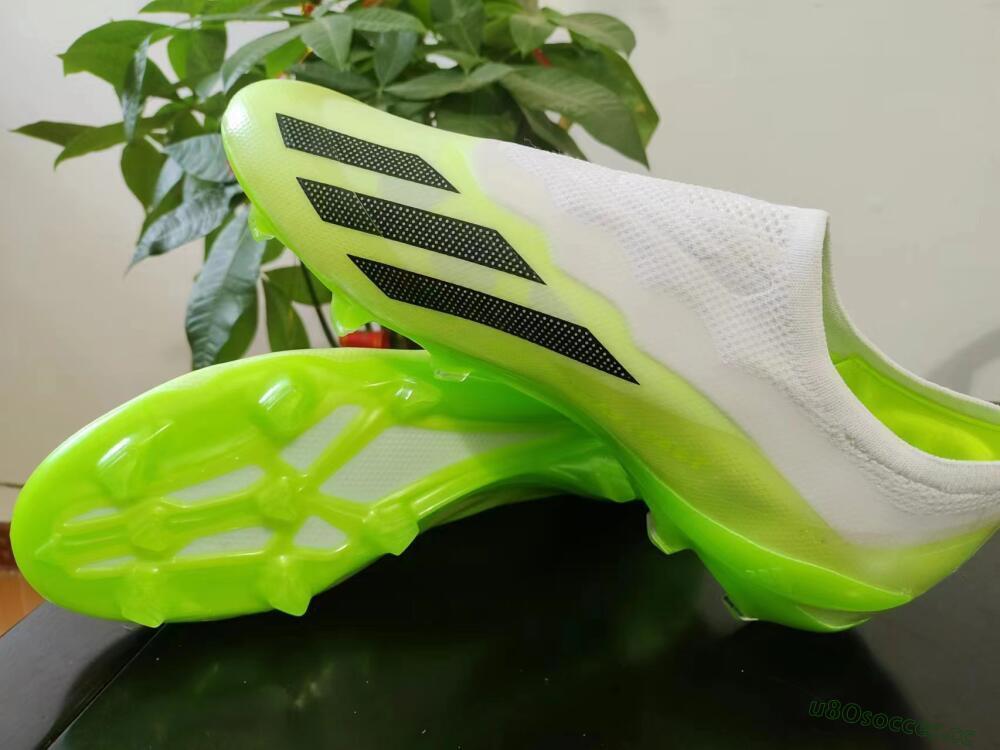 Men's Adidas X Crazyfast.1 LL FG Firm Ground Low-Tops Football Boots - Green/Black/White