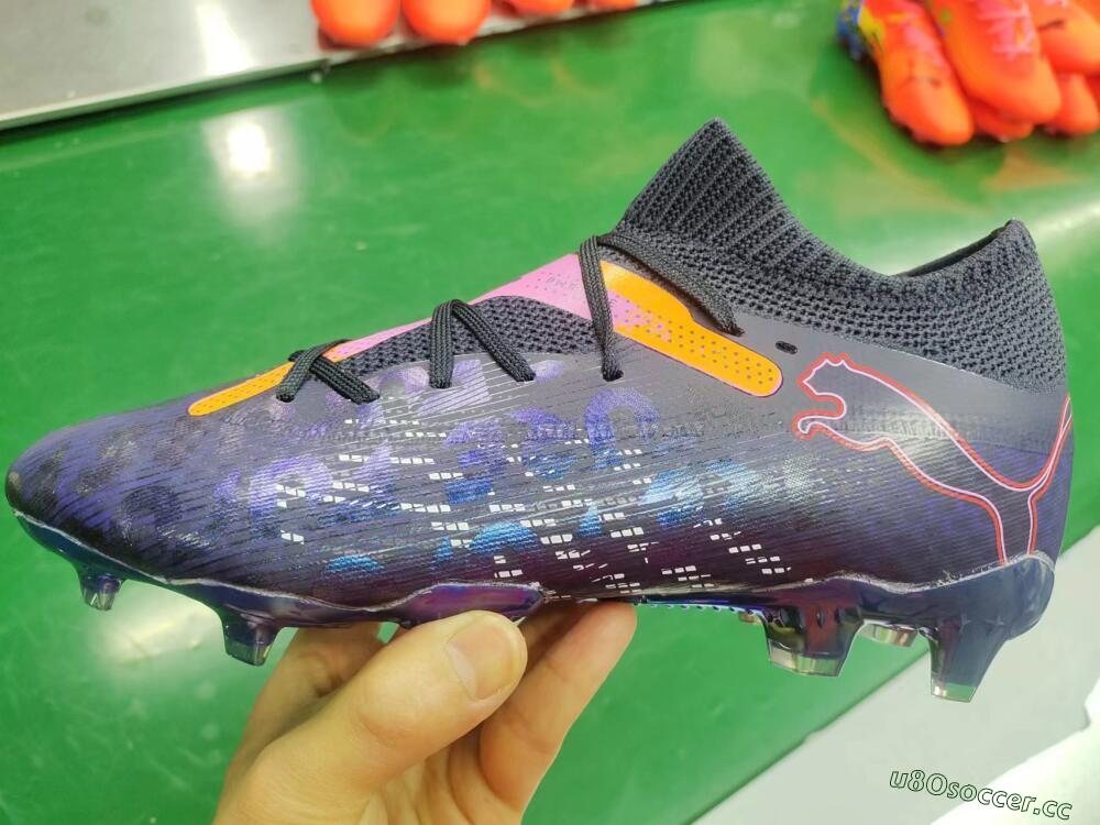 Men's Puma Future Ultimate FG Firm Ground Low-Tops Football Boots - Blue/Purple/Pink