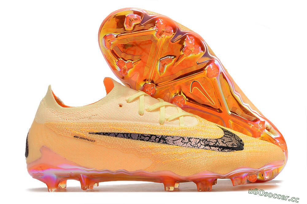 Men's Nike Phantom GX Elite FG Firm Ground Low-Tops Football Boots - Orange/Black 2