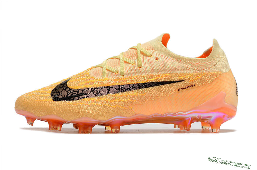 Men's Nike Phantom GX Elite FG Firm Ground Low-Tops Football Boots - Orange/Black 0