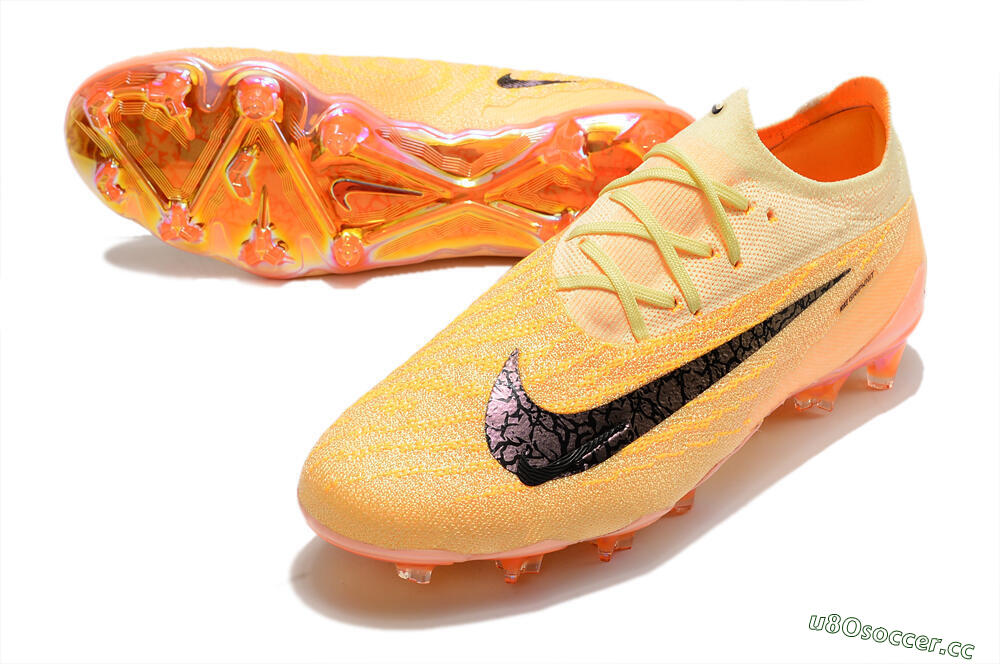 Men's Nike Phantom GX Elite FG Firm Ground Low-Tops Football Boots - Orange/Black 3