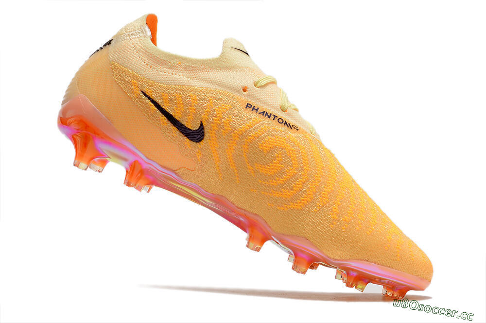 Men's Nike Phantom GX Elite FG Firm Ground Low-Tops Football Boots - Orange/Black 4