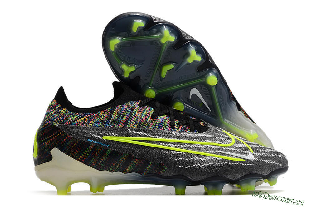 Men's Nike Phantom GX Elite FG Firm Ground Low-Tops Football Boots - Grey/Rainbow 2