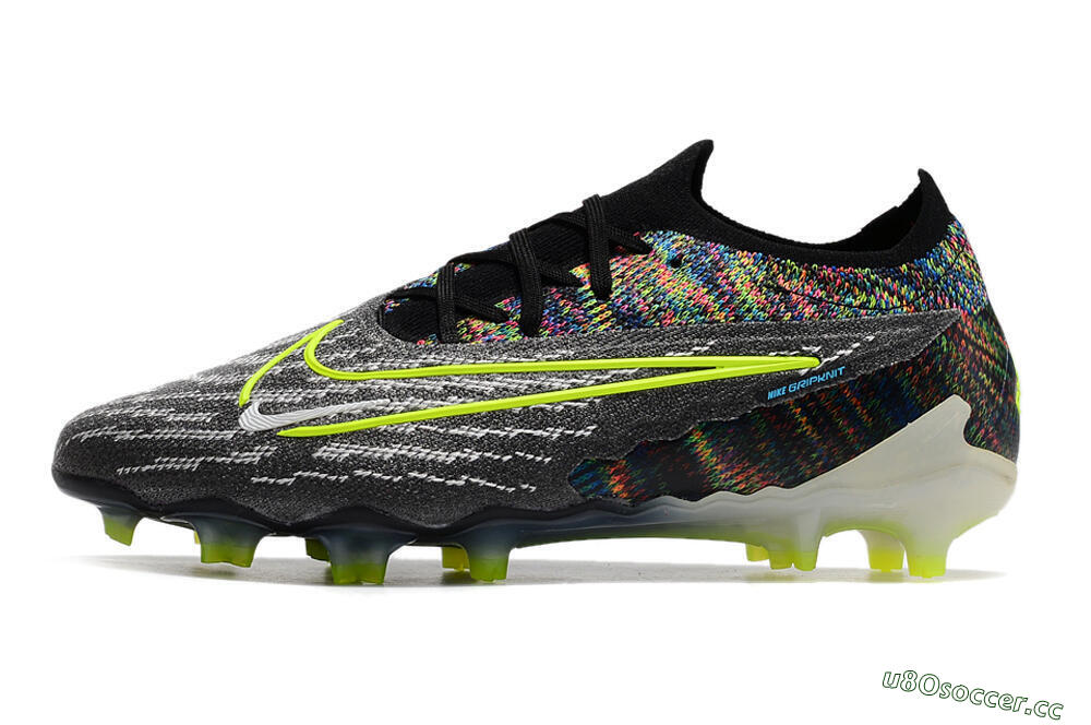 Men's Nike Phantom GX Elite FG Firm Ground Low-Tops Football Boots - Grey/Rainbow 0