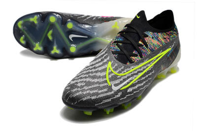 Men's Nike Phantom GX Elite FG Firm Ground Low-Tops Football Boots - Grey/Rainbow